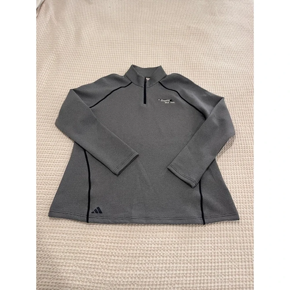 Adidas Womens Extra Large Pullover 1/4 Zip Long Sleeve Golf Bayonet Black Horse